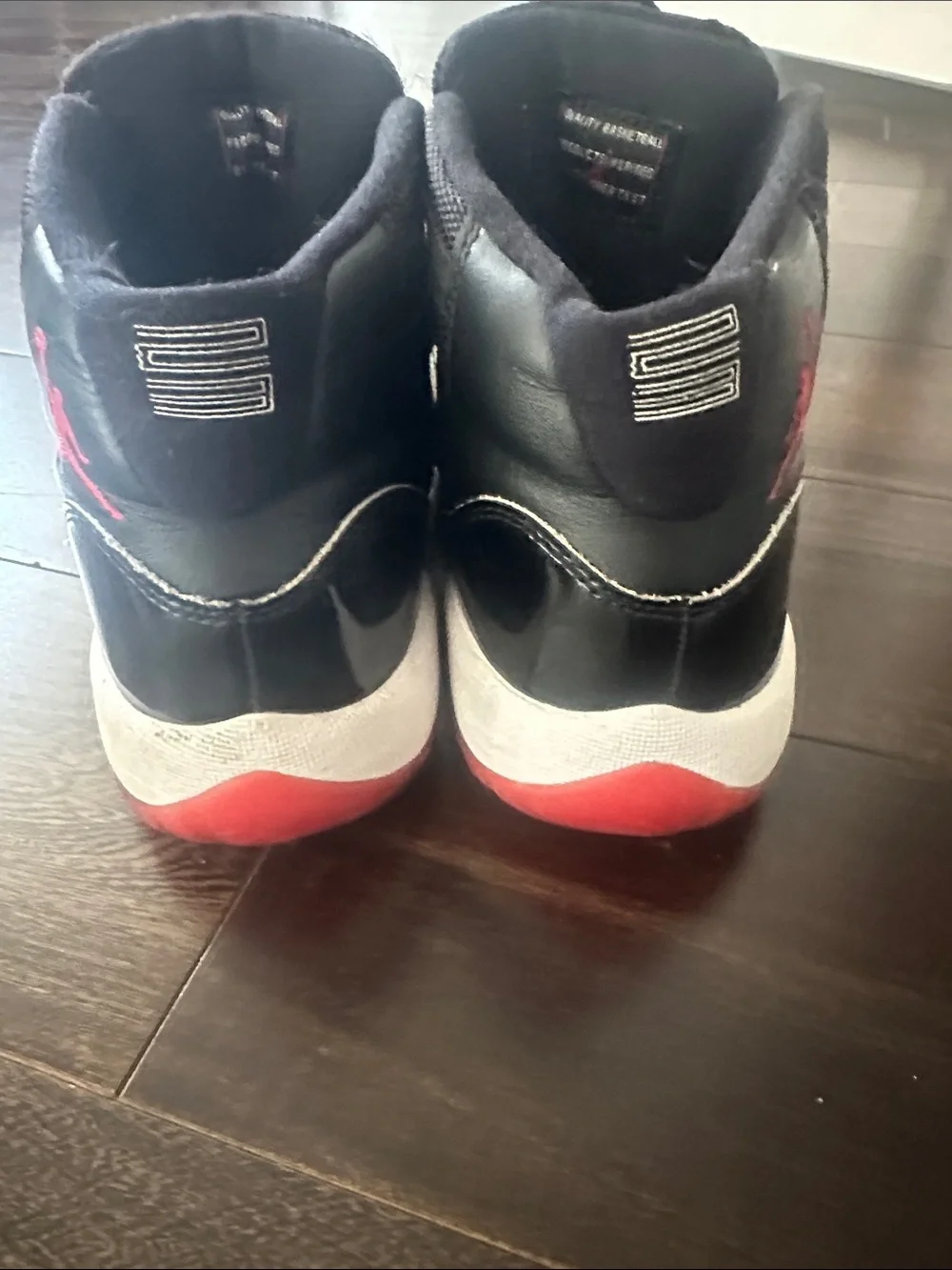 Jordan Kids Black and Red High-Top Sneakers